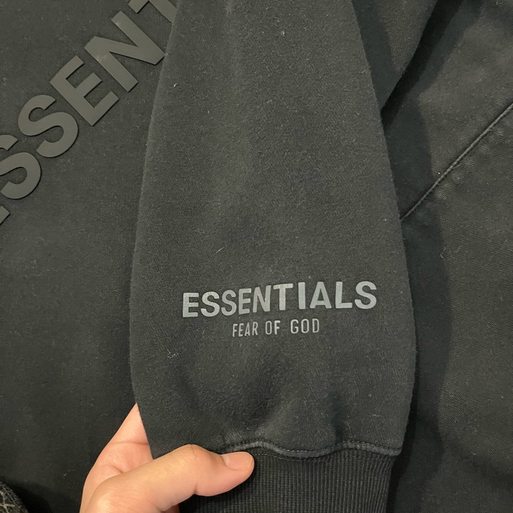 Black essential hoodie - Picture 3 of 6